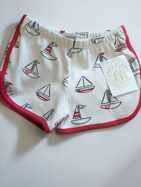 Beaufort Bonnet Pima Cotton Shorts 12-18M Regatta Sailor Americana Nautical NWT